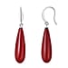 Peacock Colour Shell Pearl  Earrings in Rhodium Overlay Sterling Silver