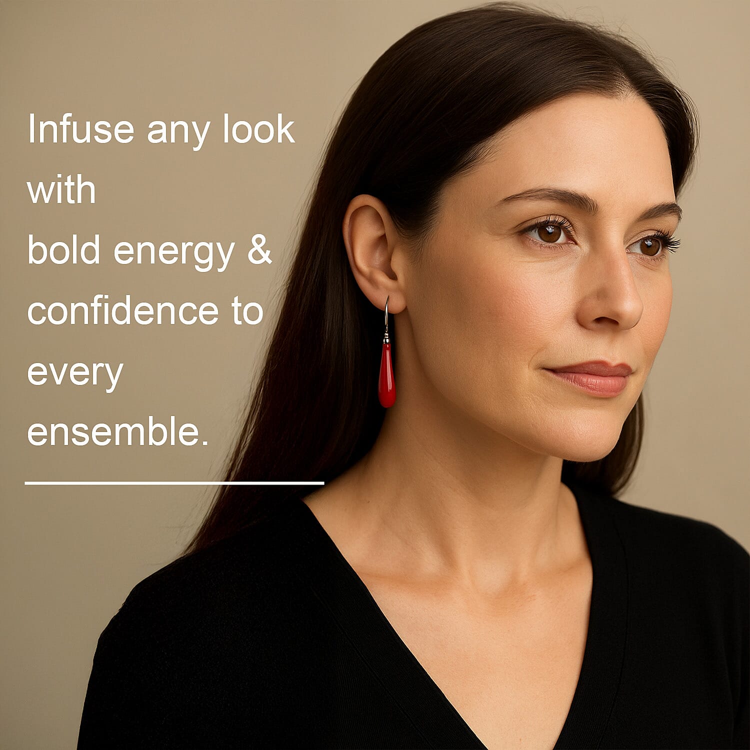 Red Shell Pearl  Earring in Rhodium Overlay Sterling Silver