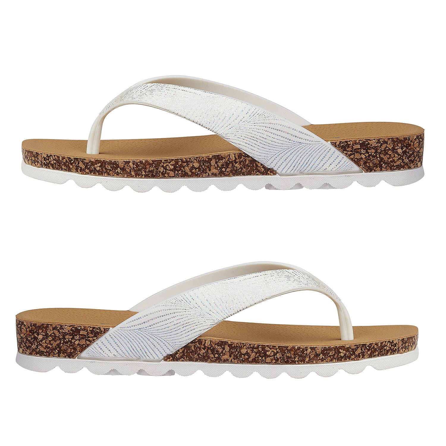 Emma DAWN Flip Flops with Square Toe (Size 4) - White