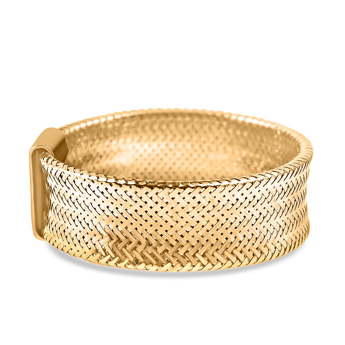 JCK Vegas 2024 Mega Closeout - 9K Yellow Gold Stretchable Mesh Ring (Size Large) (Size P to U)