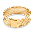 Maestro Collection - 9K Yellow Gold Stretchable Mesh Ring (Size Medium) (Size M to P)