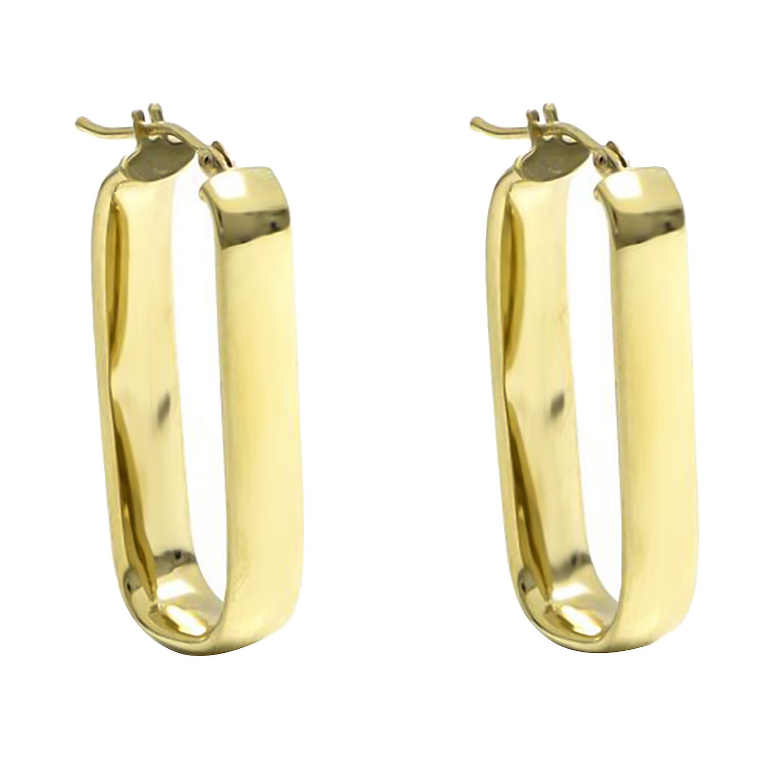 JCK Vegas Closeout - 9K Yellow Gold Hoop Earring, Gold Wt. 2.40 Gms(outer diameter 12mm & inner 9.00mm).