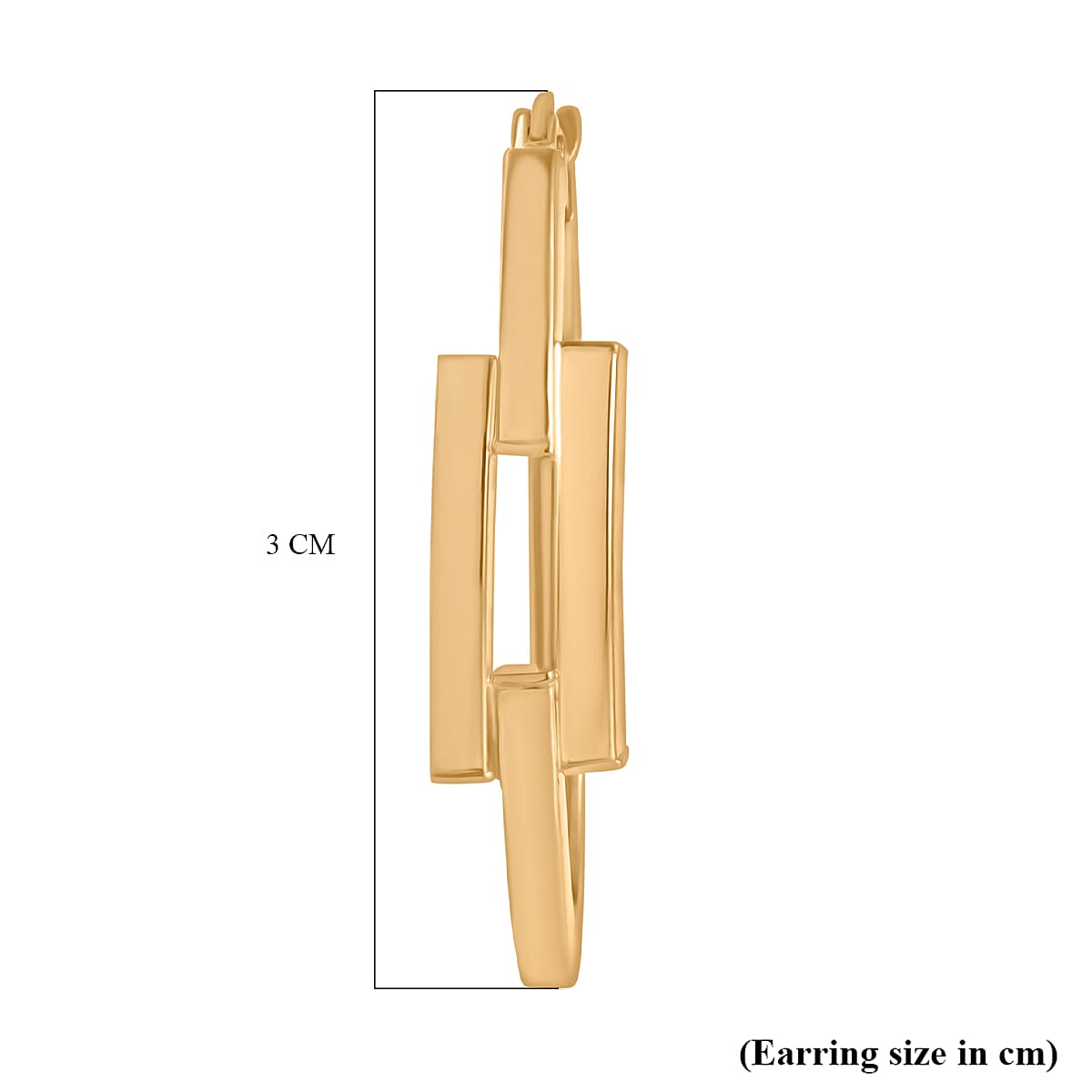 Maestro Collection - 9K Yellow Gold Buckle Hoop Earrings(outer diameter 16mm & inner 11.90mm).