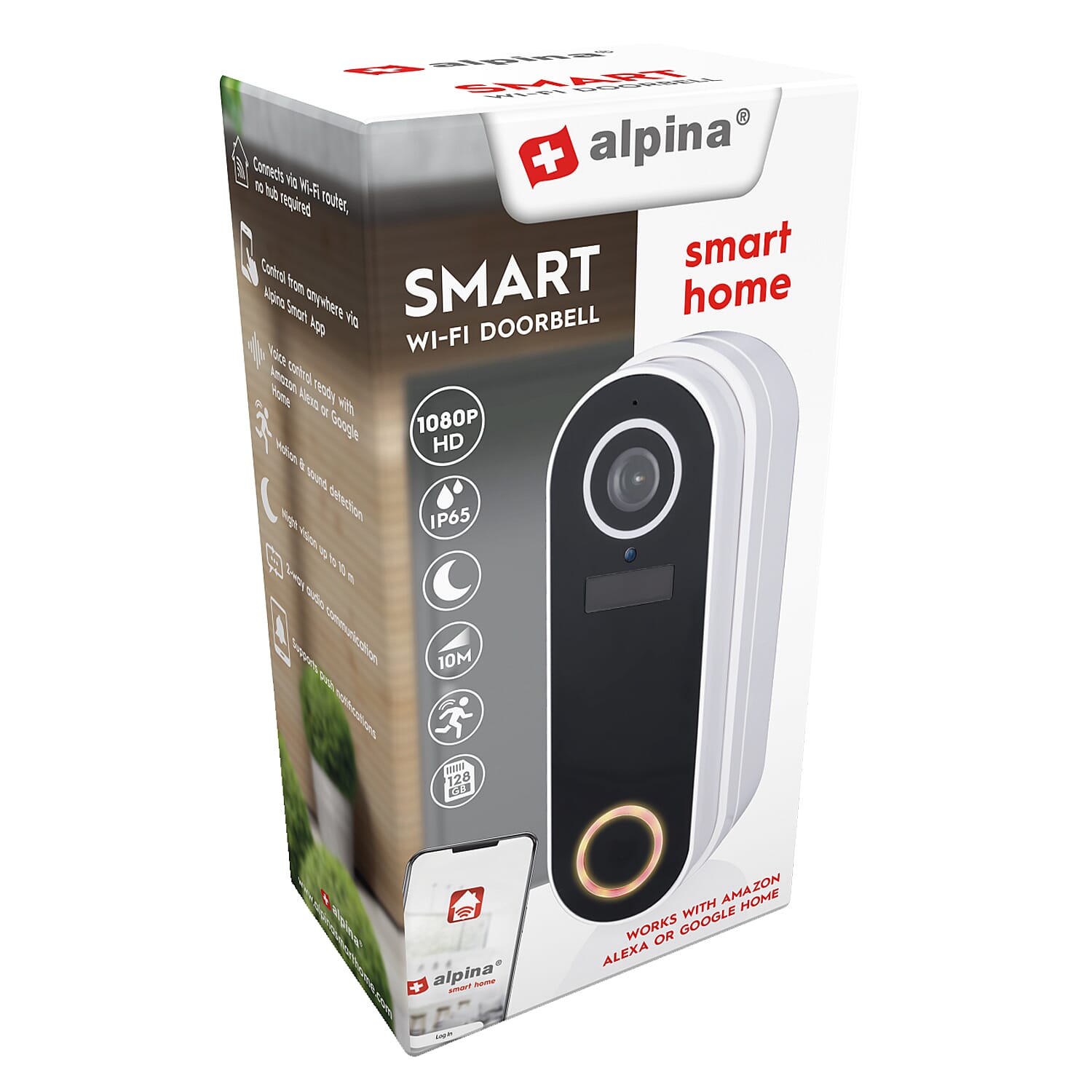 Smart Doorbell Intercom Functioned with Microphone, Camera, Wifi & Speaker (Battery Operated)