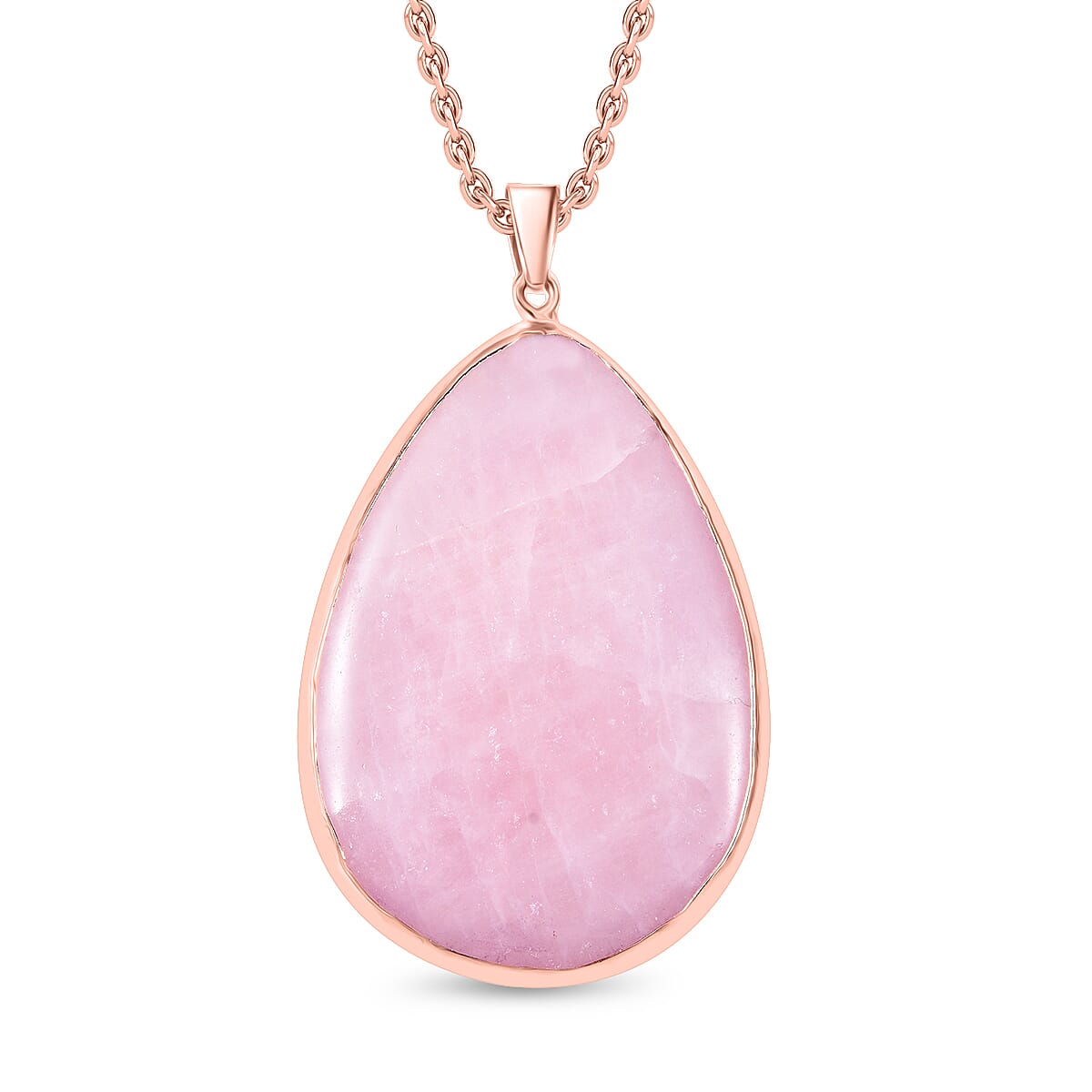 Natural Galilea Rose Quartz Necklace (Size - 24)