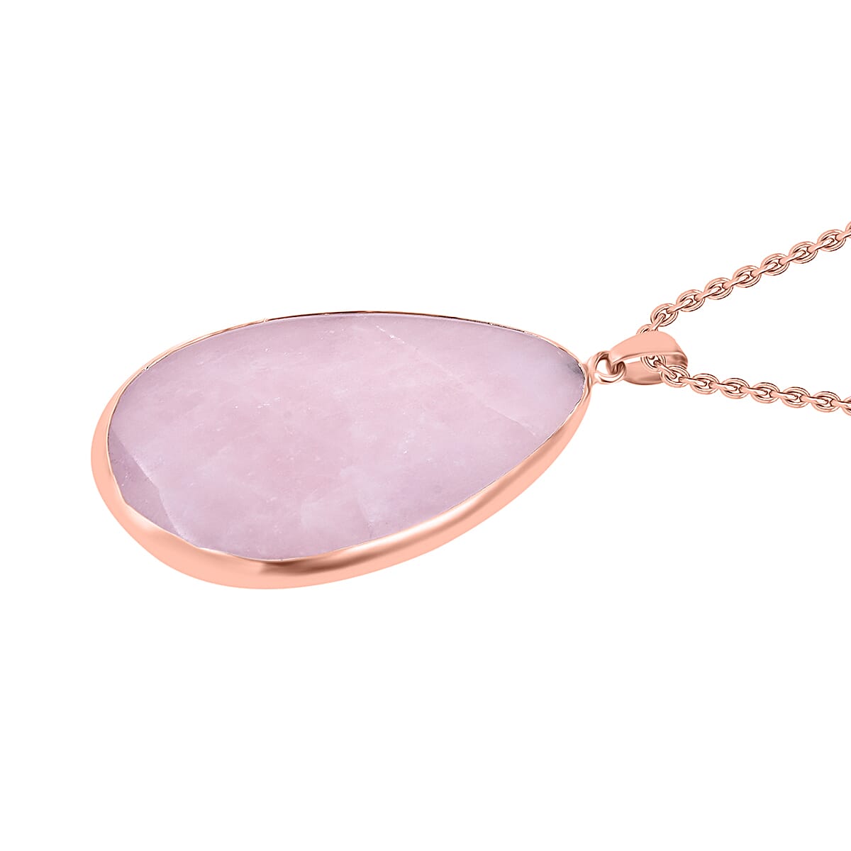 Natural Galilea Rose Quartz Necklace (Size - 24)