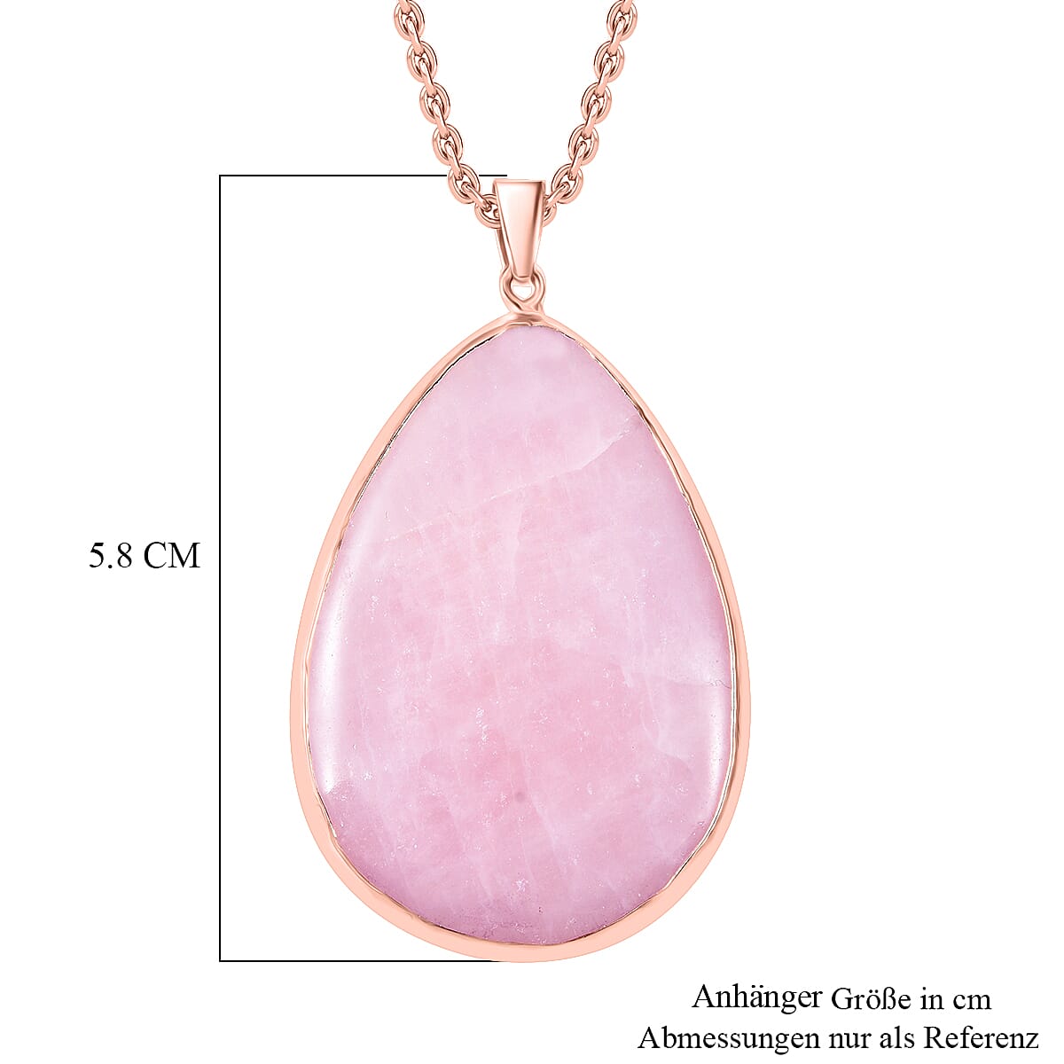Natural Galilea Rose Quartz Necklace (Size - 24)