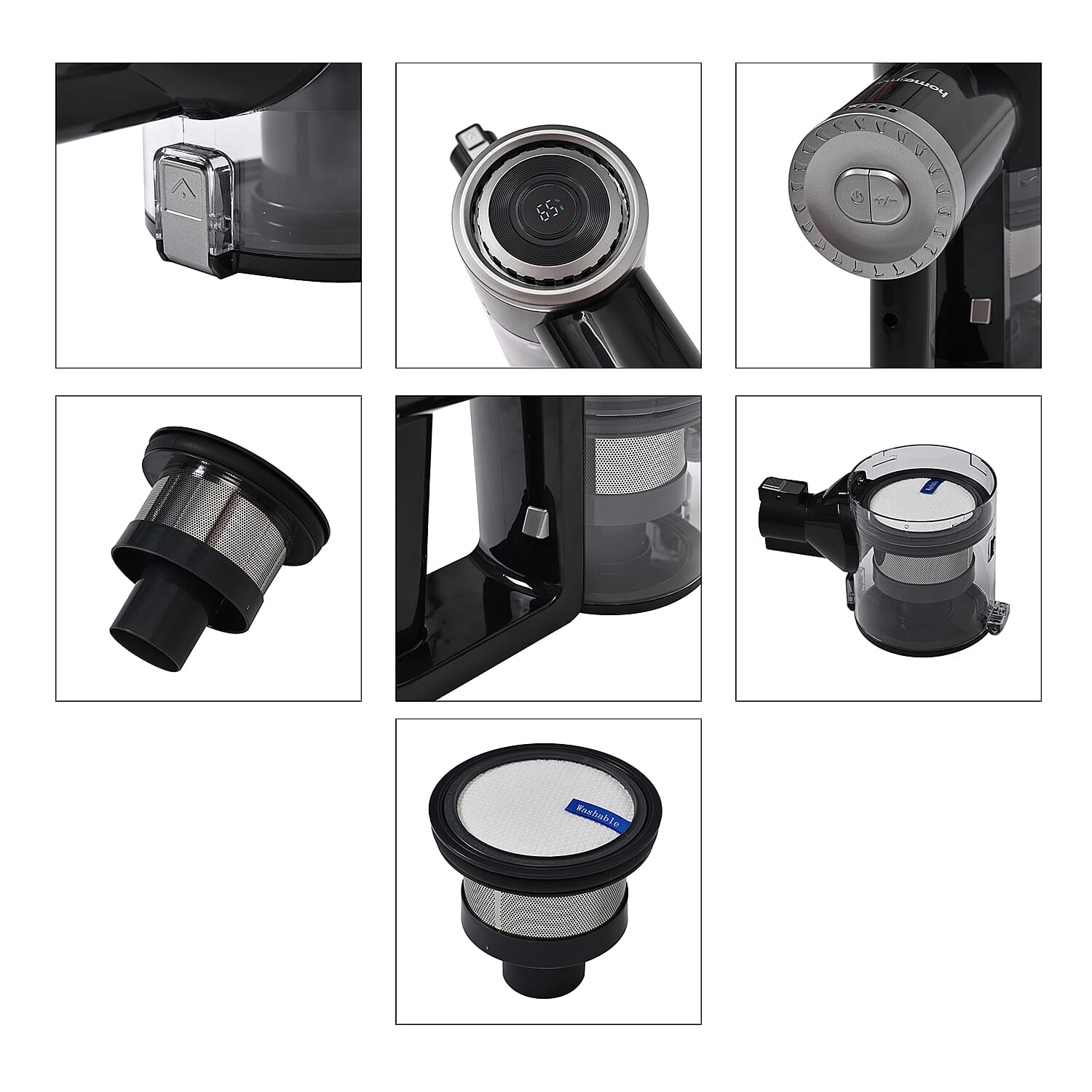 Homesmart Cordless Vacuum Cleaner (Power 2000mAh) - Black