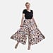 TAMSY Leaf Pattern Elastic- Waistband Palazzo Trouser