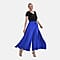 TAMSY Leaf Pattern Elastic- Waistband Palazzo Trouser