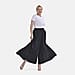 TAMSY Leaf Pattern Elastic- Waistband Palazzo Trouser