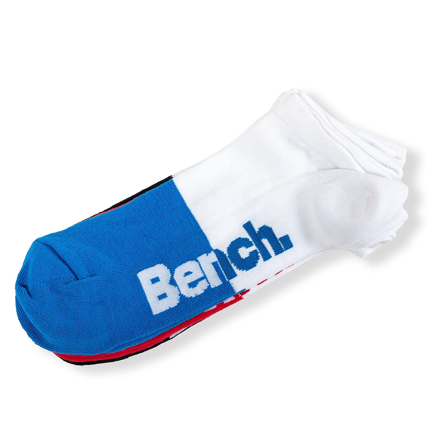 Bench Socks Mens 3 Pack Trainer - ONE SIZE White