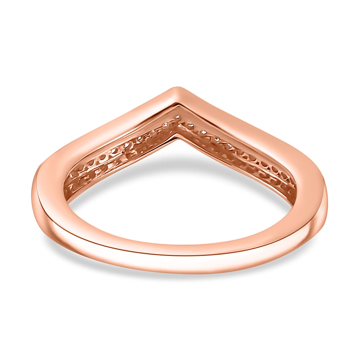 9K Rose Gold Certified Natural Pink Diamond 0.25ct (I1-I2) Wishbone Ring