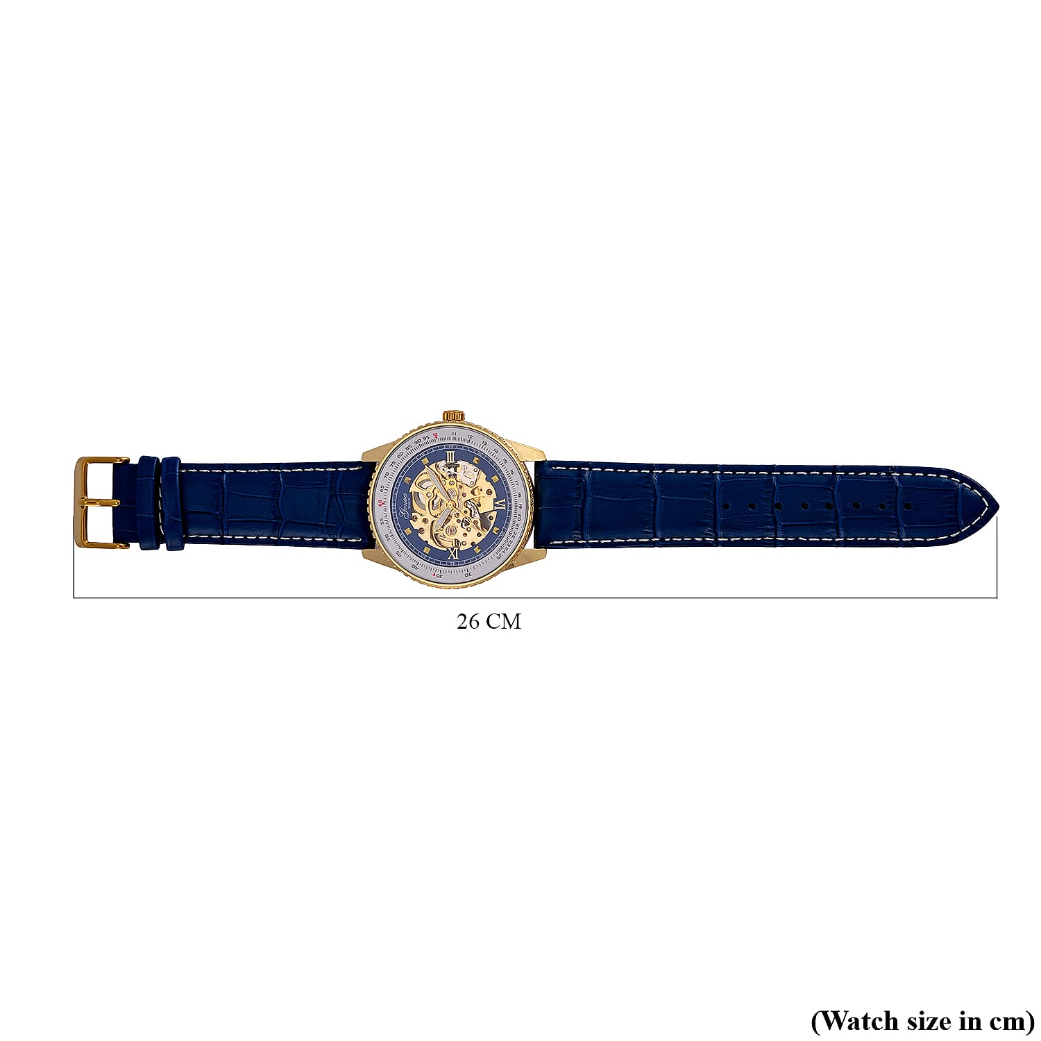 GENOA TIME V2 Automatic Movement Watch 3ATM Water Resistance with Skeleton Display stylish Grey leather strap