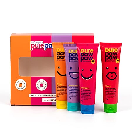 Pure Paw Paw Ointment Bundle (Includes 25g Mango, 25g Blackcurrant, 25g Cherry - 25g Strawberry)