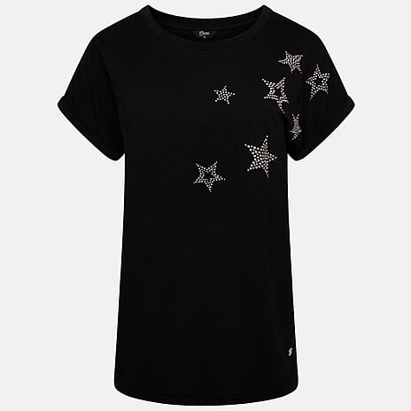 Emreco Star Stud T-Shirt (Size 14) - Black