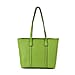 Leather Croco Embossed Tote Bag (Size 38x12x27 cm) - Olive & Black