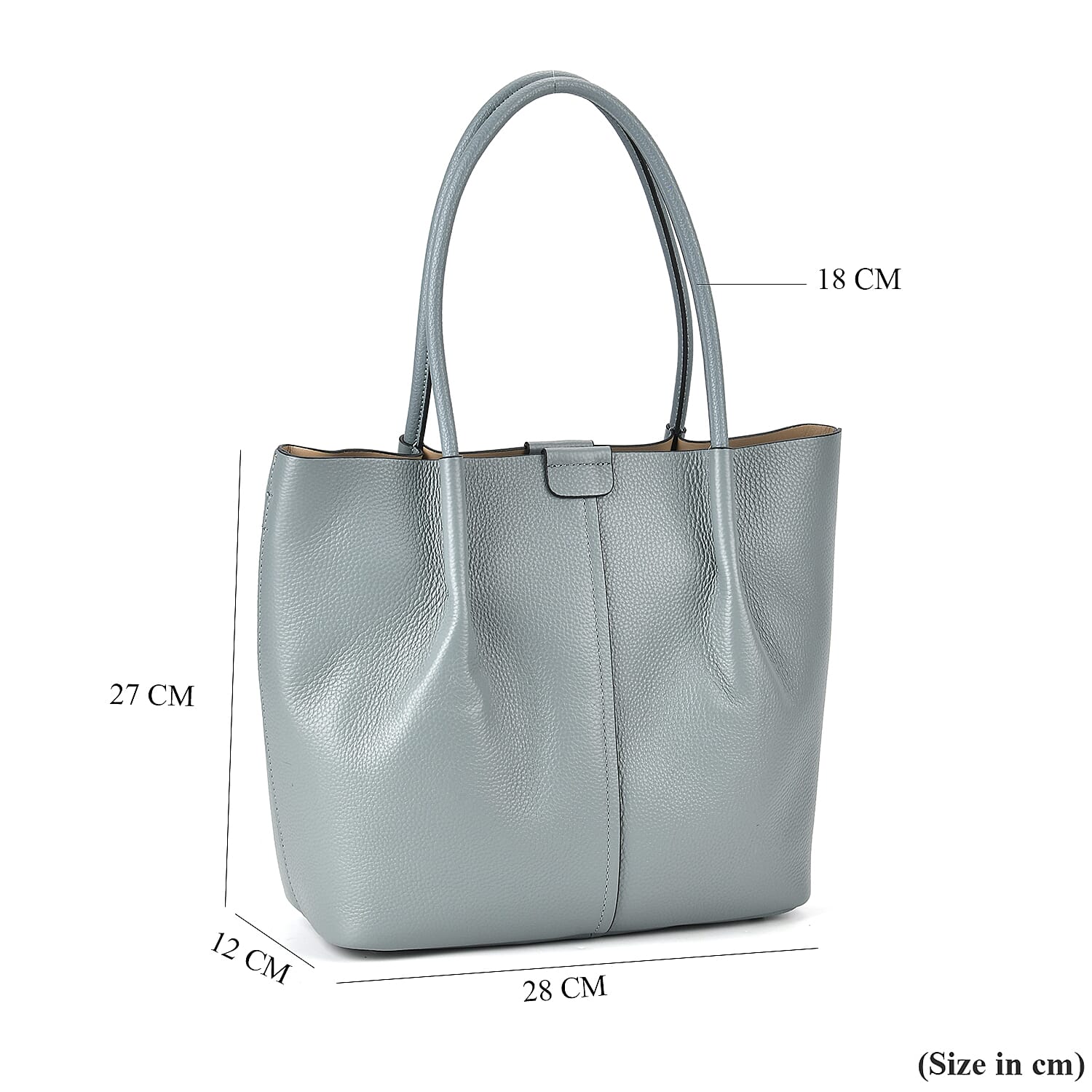 Genuine Leather Solid Tote Bag Genuine Leather Solid Tote Bag