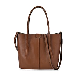 Genuine Leather Solid Tote Bag