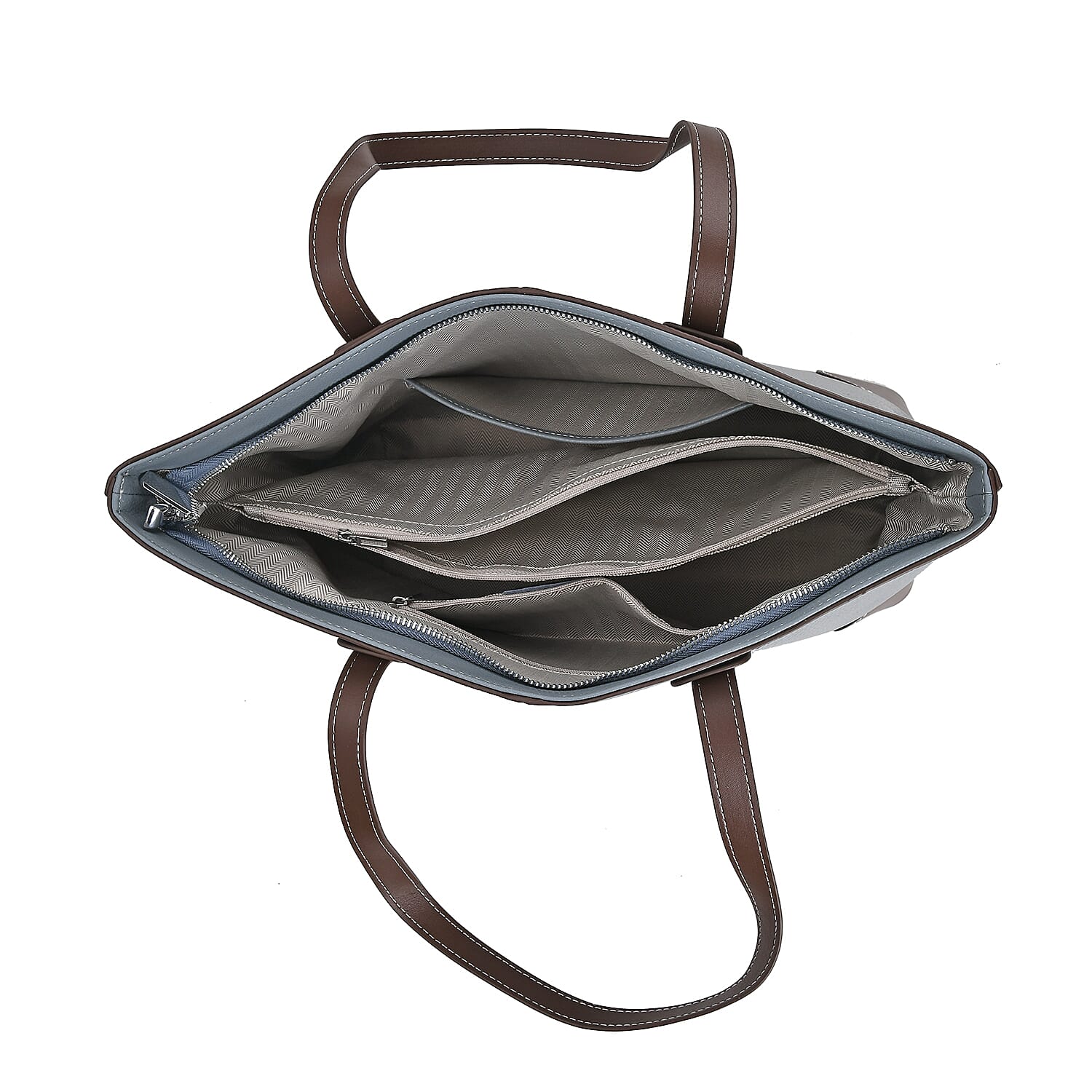 Genuine Leather Tote Bag with Double Handles