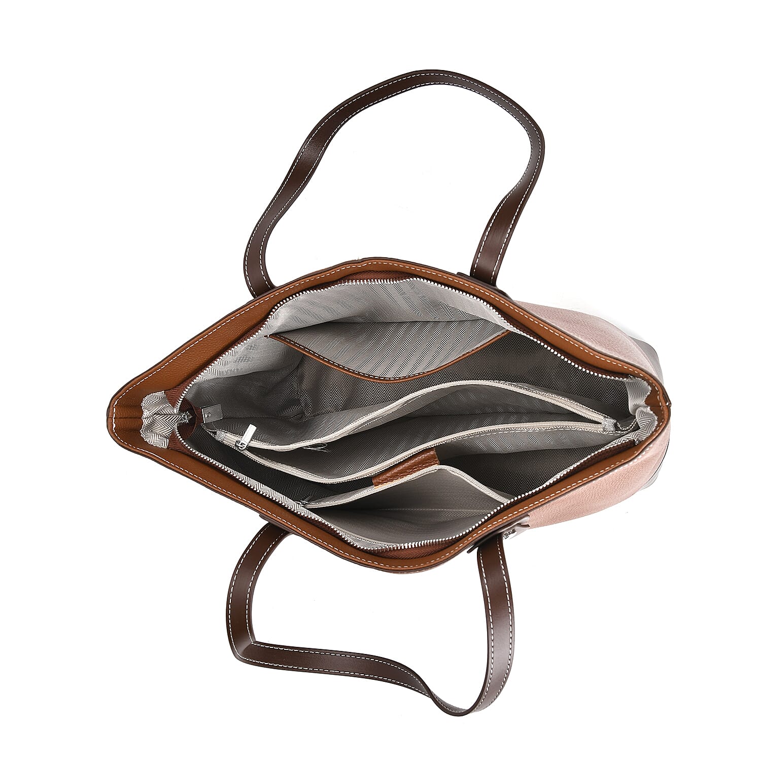 Designer Inspired - 100% Genuine Leather sumptuous Tote Bag (Size 32x12x29 cm) - Tan