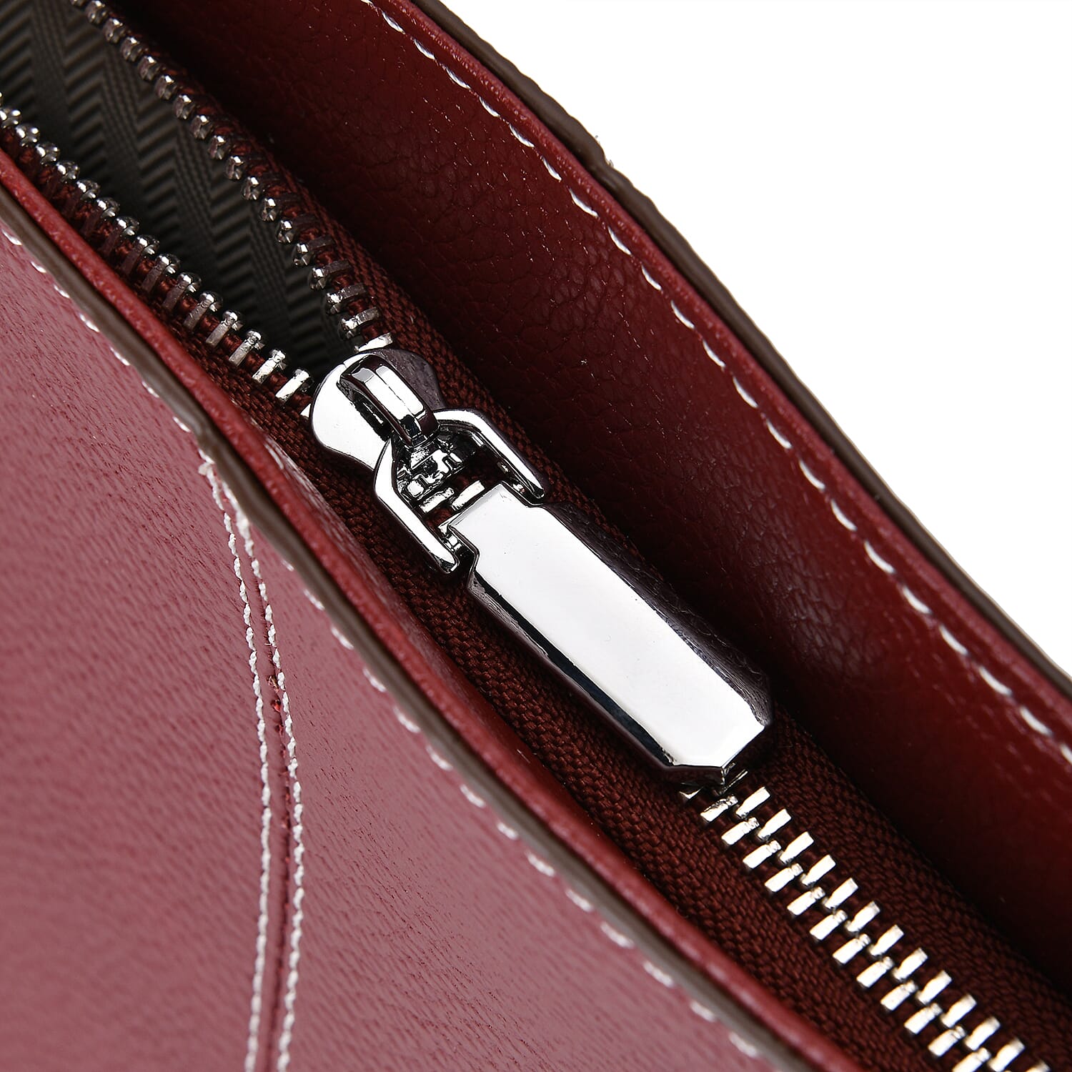 Designer Inspired - 100% Genuine Leather sumptuous Tote Bag (Size 32x12x29 cm) - Ox Blood