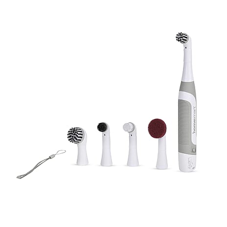 Homesmart Electric Scrubber - 4 Heads, Water Resistant - Grey