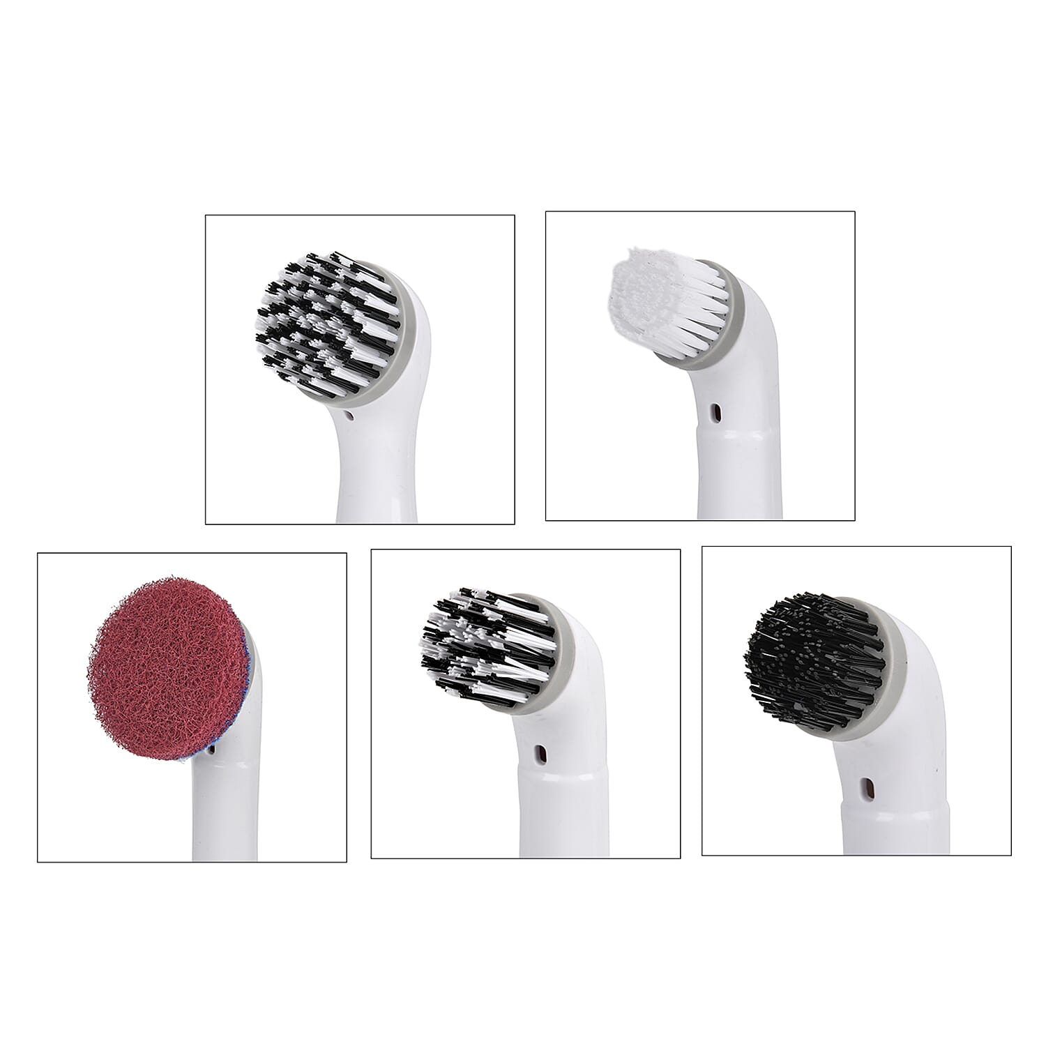 Homesmart Electric Scrubber - 4 Heads, Water Resistant - Grey Homesmart Electric Scrubber - 4 Heads, Water Resistant - Grey