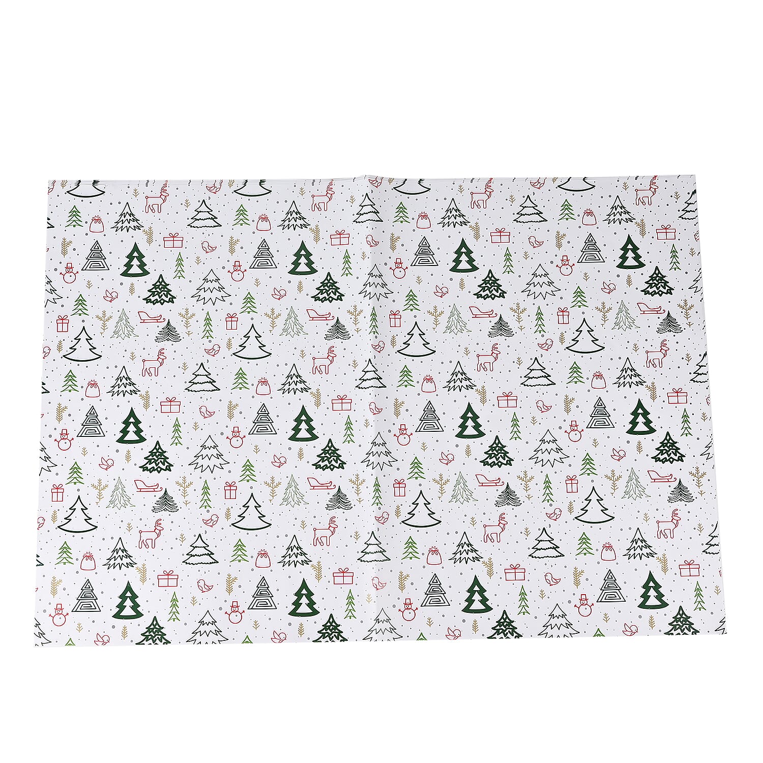 Set of 40 Pieces Wrapping Papers with 4 Different Design (Size 51x74cm) - Multi