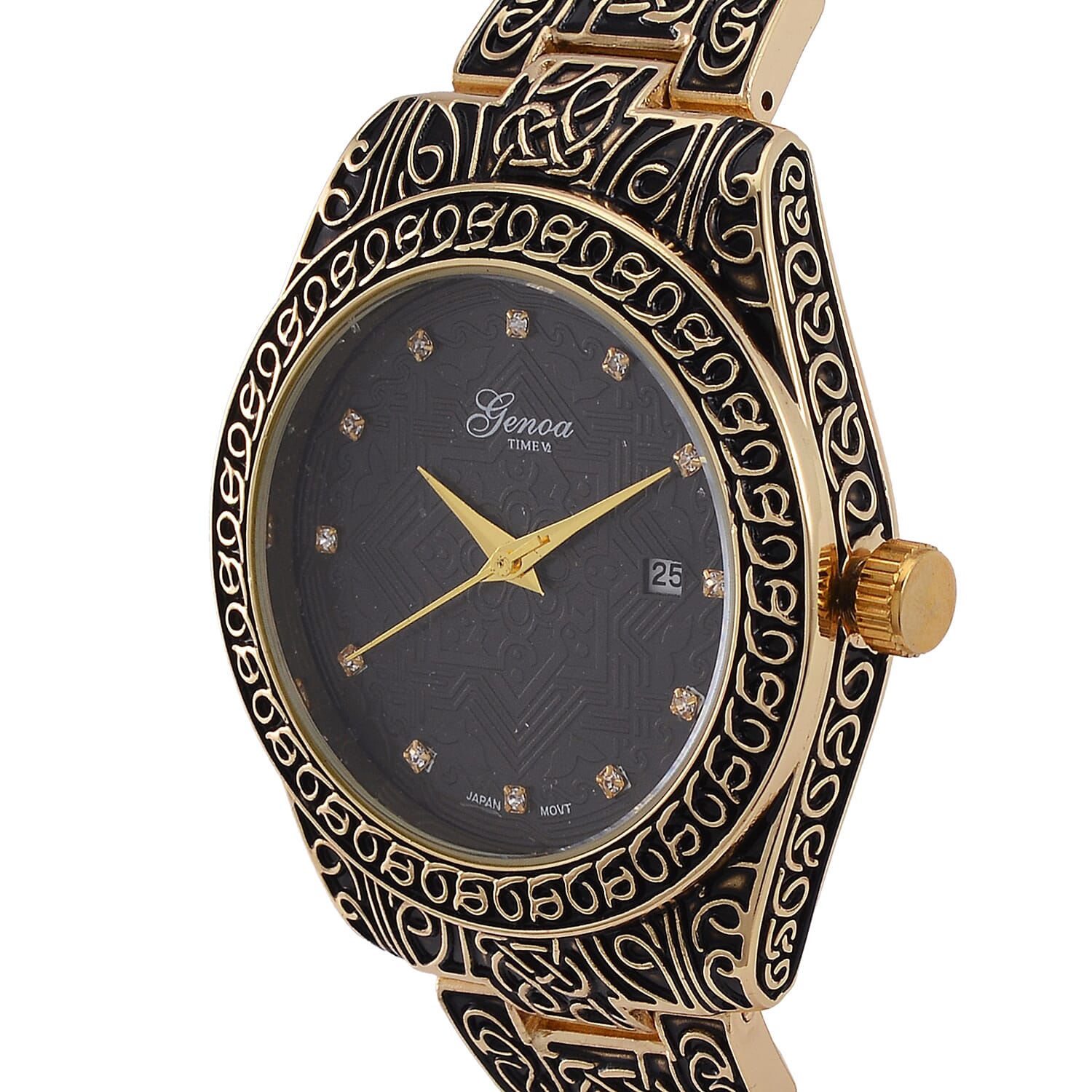 Carved Designer Inspired Limited Edition GENOA Watch - Gold