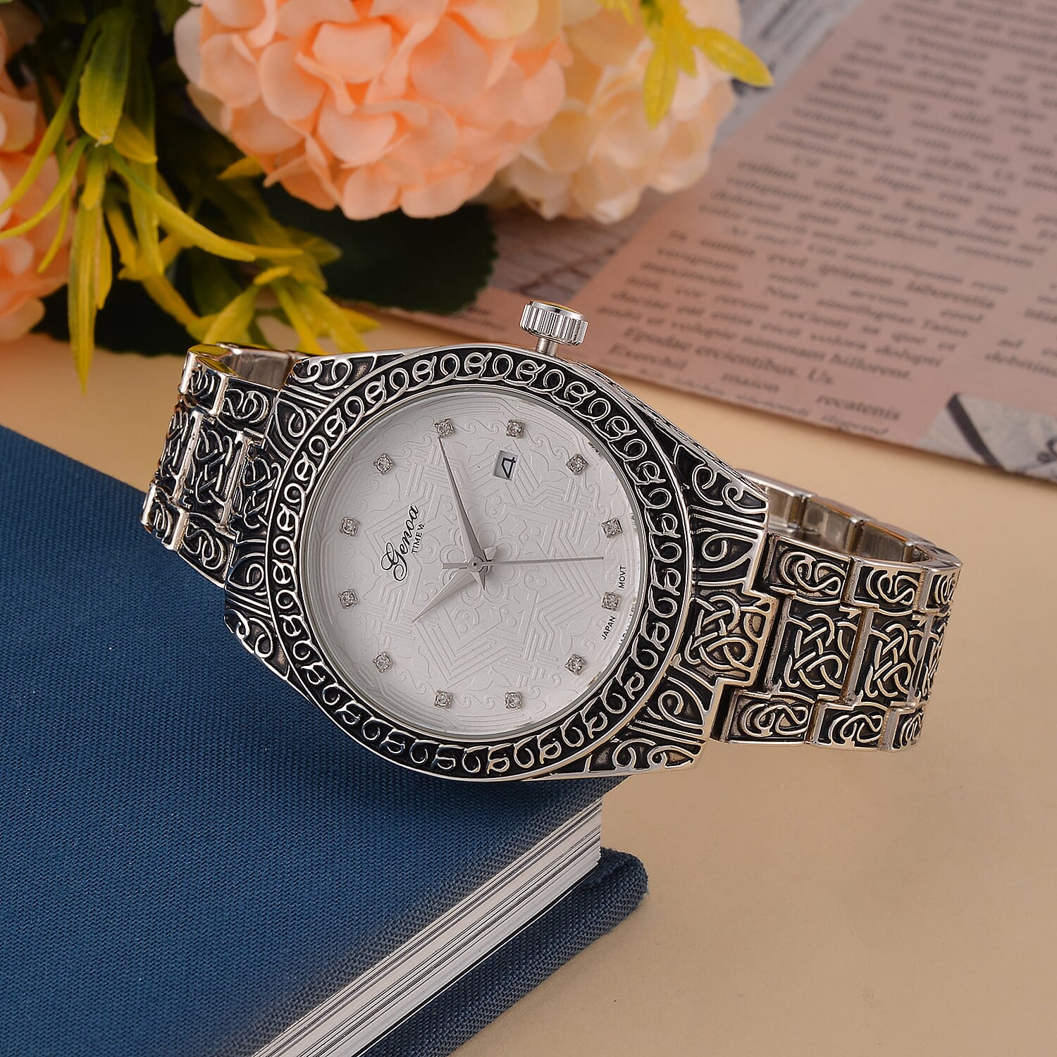 Carved Designer Inspired Limited Edition GENOA Watch - Steel