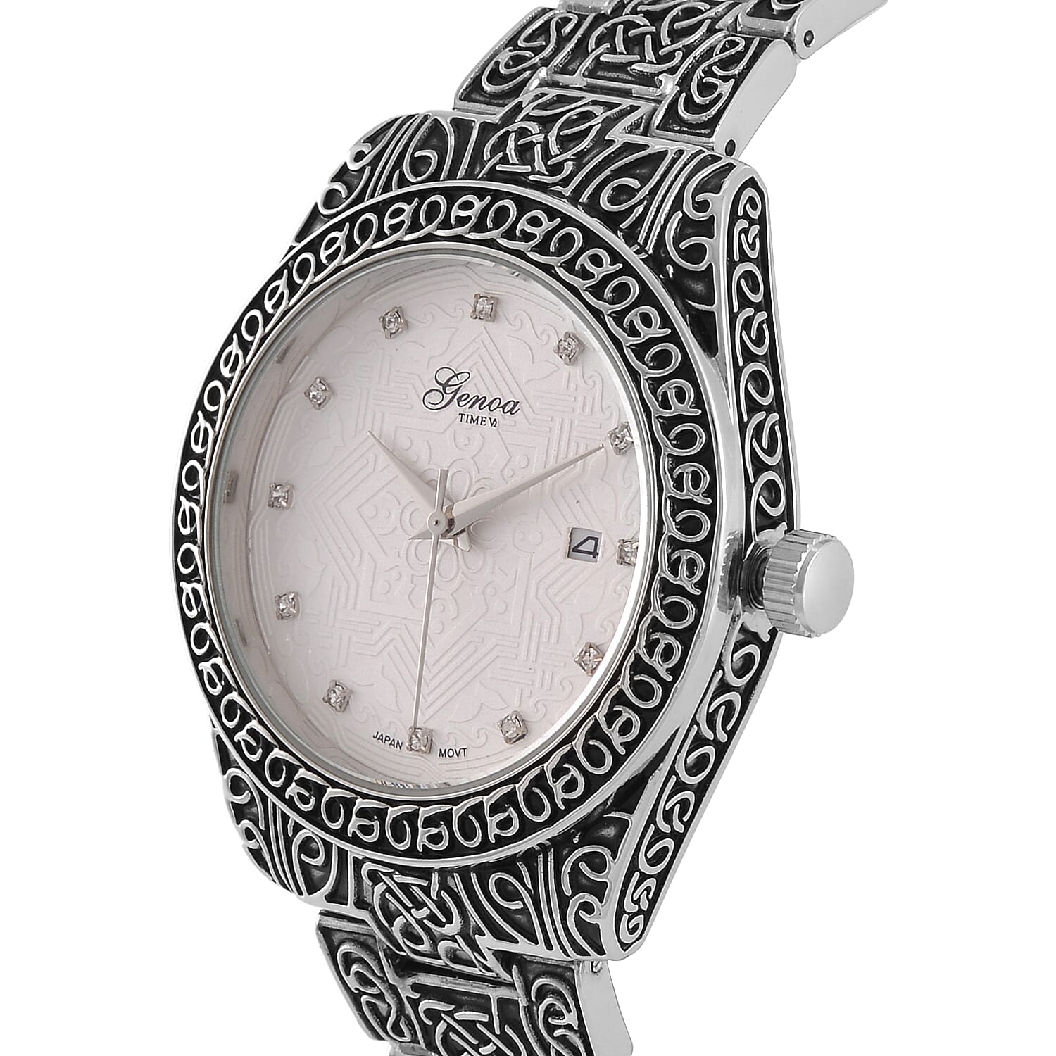 Carved Designer Inspired Limited Edition GENOA Watch - Steel