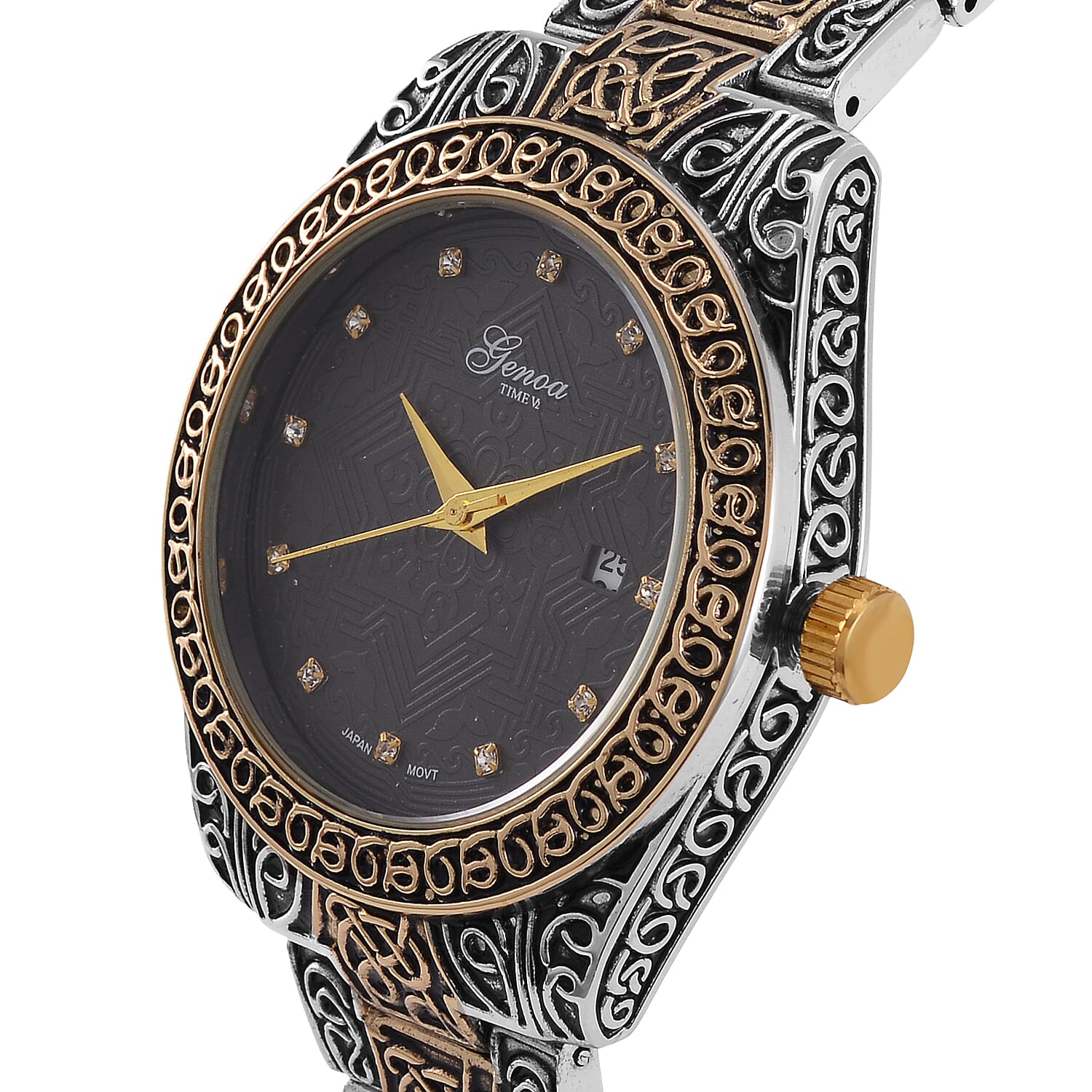 Carved Designer Inspired Limited Edition GENOA Watch - Black Oxide