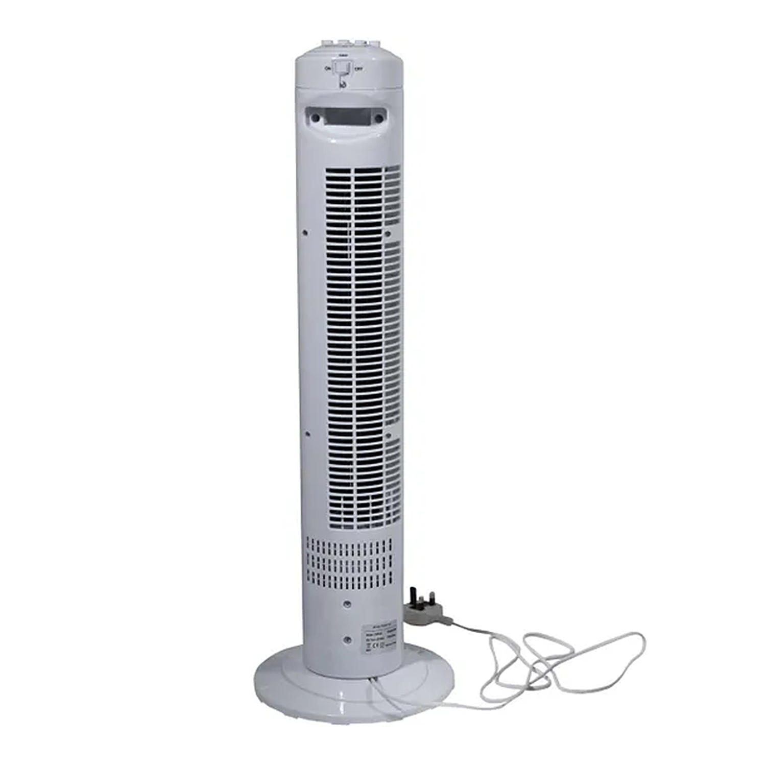 Oscillating Tower Fan with Timer - White