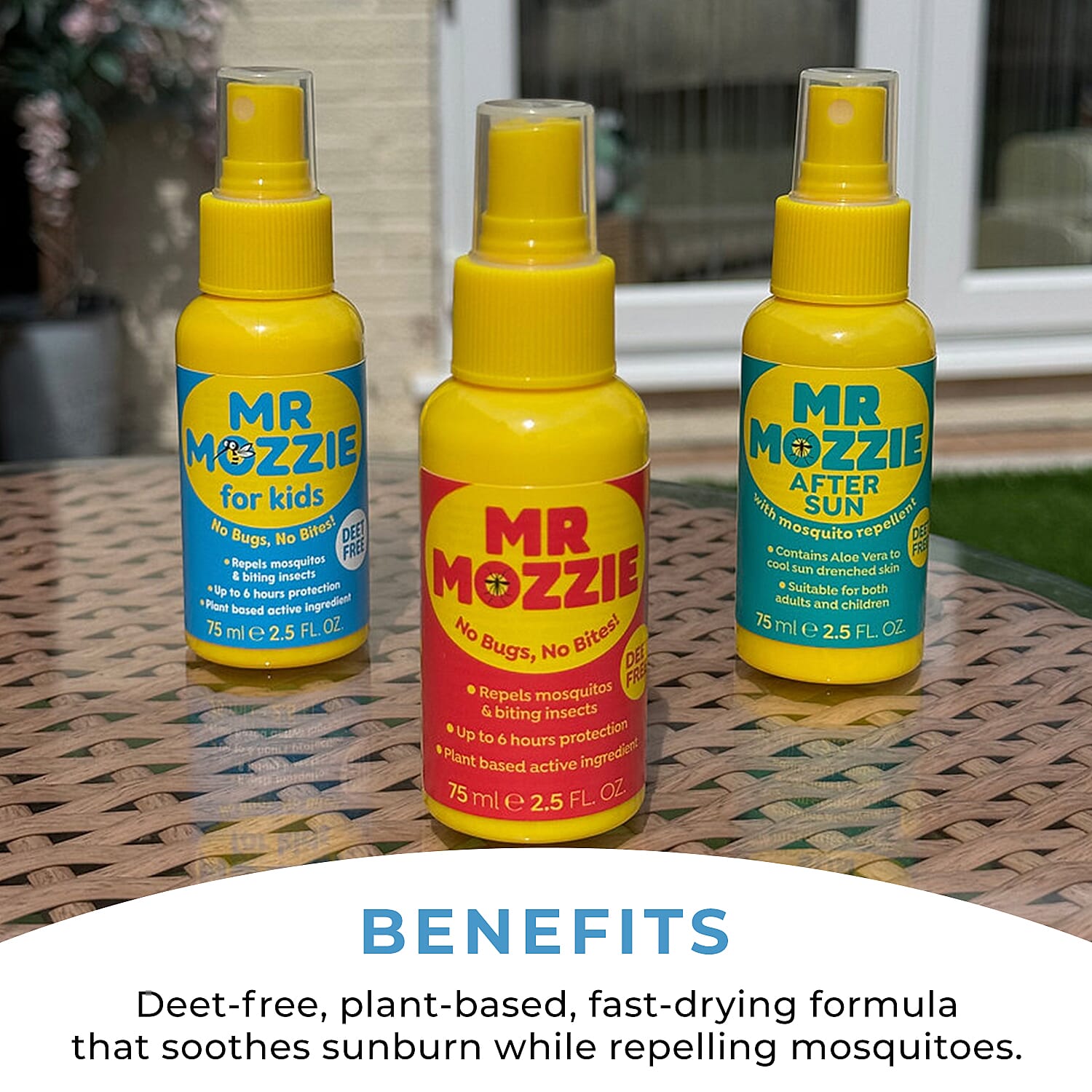 Mr Mozzie Mosquito Repellent Travel Set (Inc. 75ml Adult Mosquito Repellent, 75ml Kids Mosquito Repellent & 75ml Aftersun with Mosquito Repellent) Mr Mozzie Mosquito Repellent Travel Set (Inc. 75ml Adult Mosquito Repellent, 75ml Kids Mosquito Repellent & 75ml Aftersun with Mosquito Repellent)