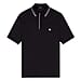 KARL Mens Stripe Collar Logo Polo Shirt - Black
