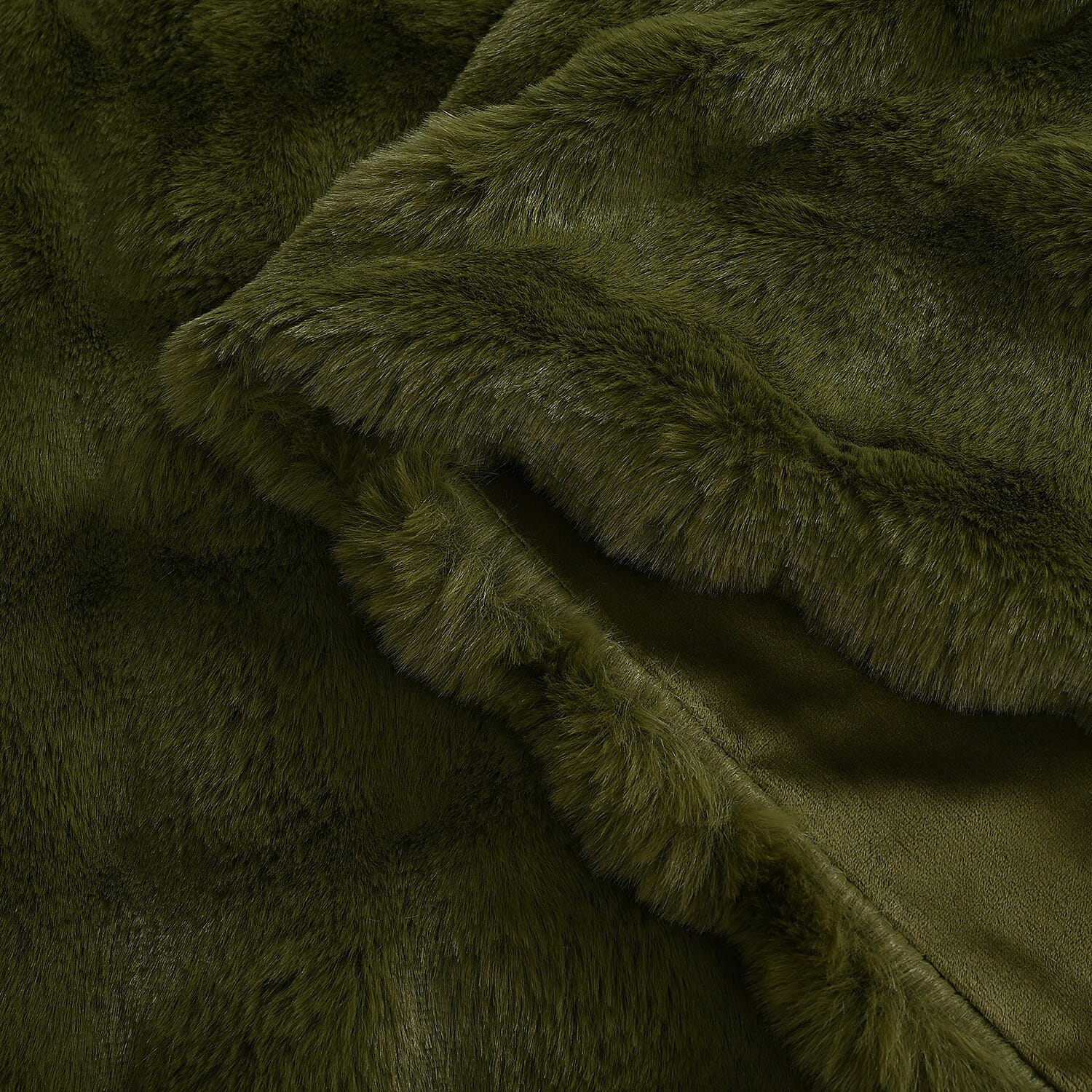 Deluxe Range- 700GSM Super Soft Rabbit Faux Fur Double Layer Blanket (Size 200x150) - Sage