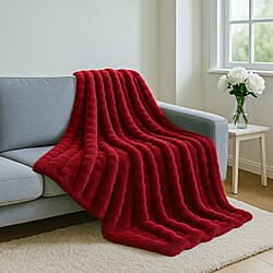 Deluxe Range- 700GSM Super Soft Rabbit Faux Fur Double Layer Blanket