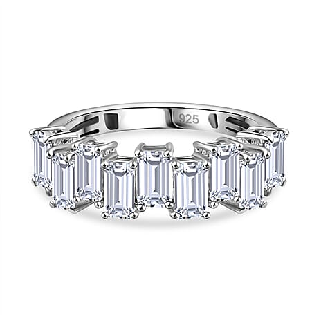 Moissanite Reborn Ring in Platinum Overlay Sterling Silver 2.53 Ct.