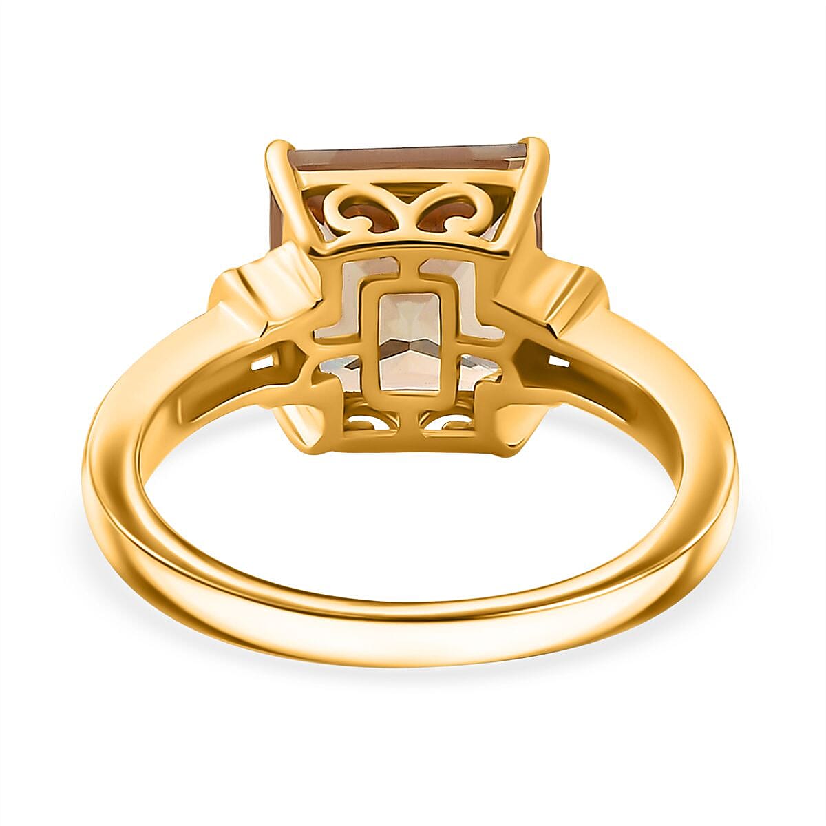 First Time Ever - 22K Yellow Gold AAAA Princess Cut Natural Turkizite (4.16Ct) & White Diamond (EF-VS) Ring 4.32 Ct