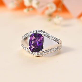 https://tjcuk.sirv.com/Products/77/9/7795758/Moroccan-Amethyst-White-Zircon-Main-Stone-With-Side-Stone-Ring-in-Rhod_7795758_1.jpg?w=342&h=342