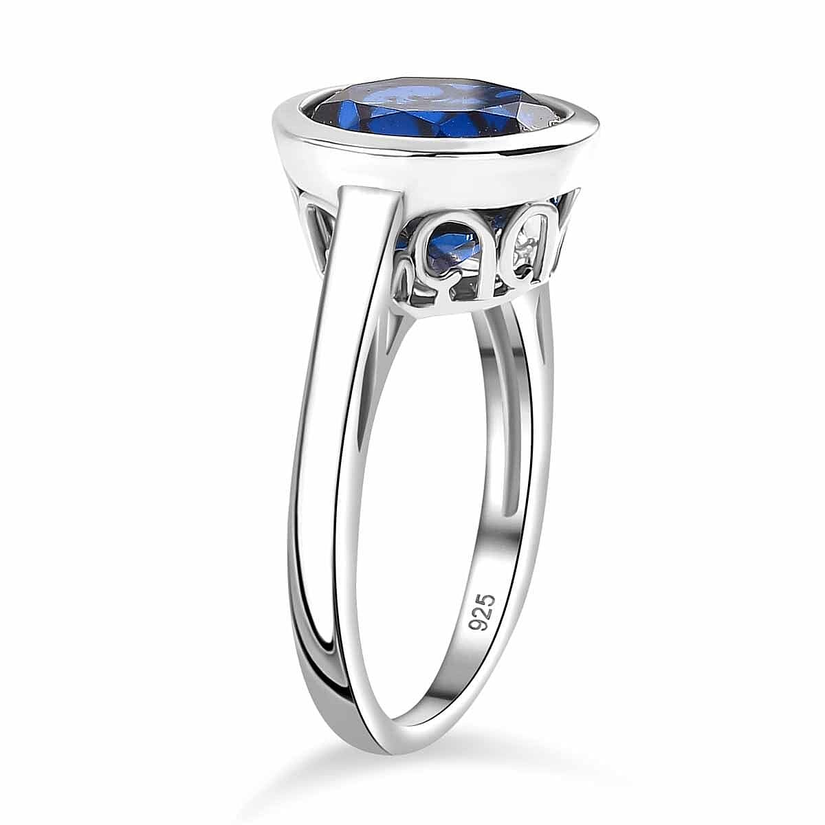Ceylon Color Quartz Solitaire Ring in Platinum Overlay Sterling Silver 4.02 Ct