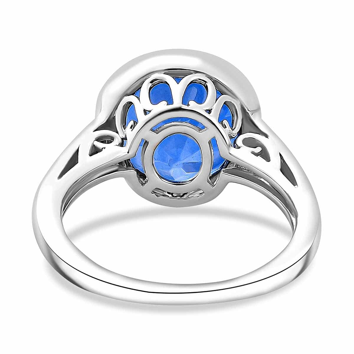 Ceylon Color Quartz Solitaire Ring in Platinum Overlay Sterling Silver 4.02 Ct