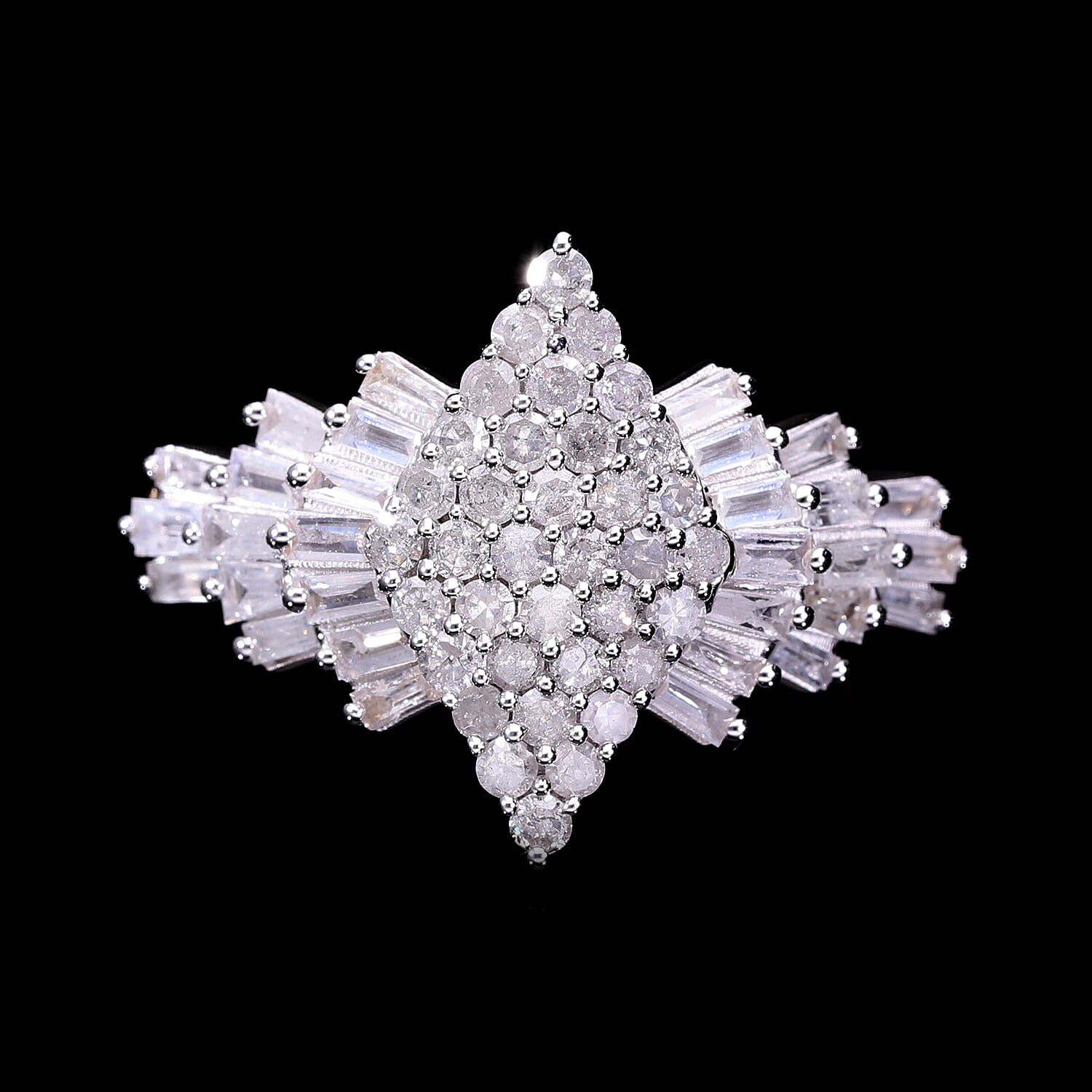 Biggest Diamond Buy 2024 - 9K Yellow Gold Diamond Ballerina Ring 1.00 Ct.