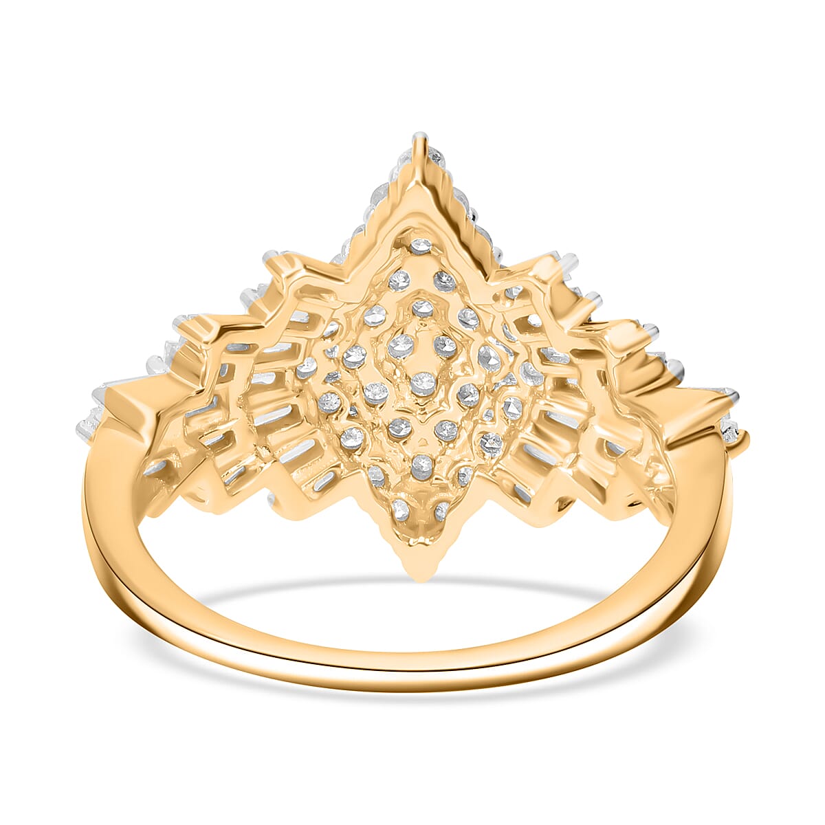 Biggest Diamond Buy 2024 - 9K Yellow Gold Diamond Ballerina Ring 1.00 Ct.