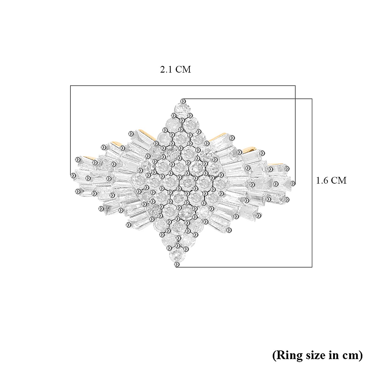 Biggest Diamond Buy 2024 - 9K Yellow Gold Diamond Ballerina Ring 1.00 Ct.