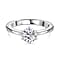 Moissanite Solitaire Ring in Sterling Silver