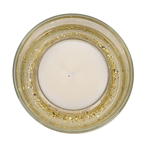 Glass LED Burning Real Candle - Gold