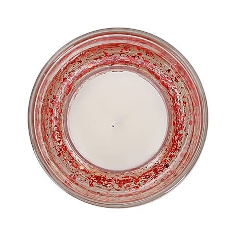 Glass LED Burning Real Candle - Red