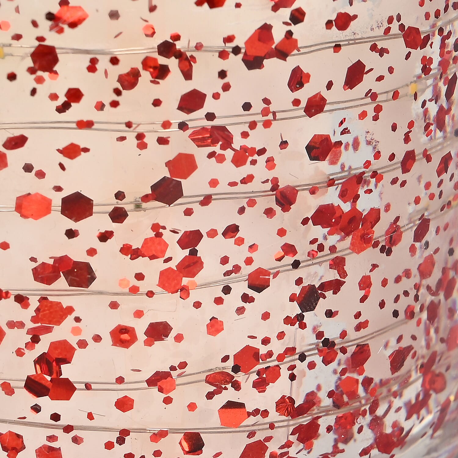 Glass LED Burning Real Candle - Red